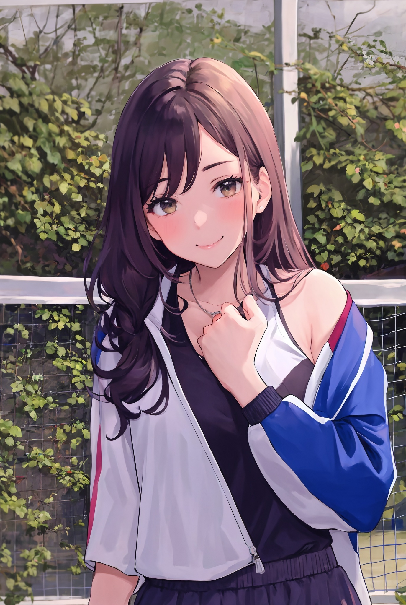 Portrait of beautiful girl playing badminton,  , on Tensor.Art
