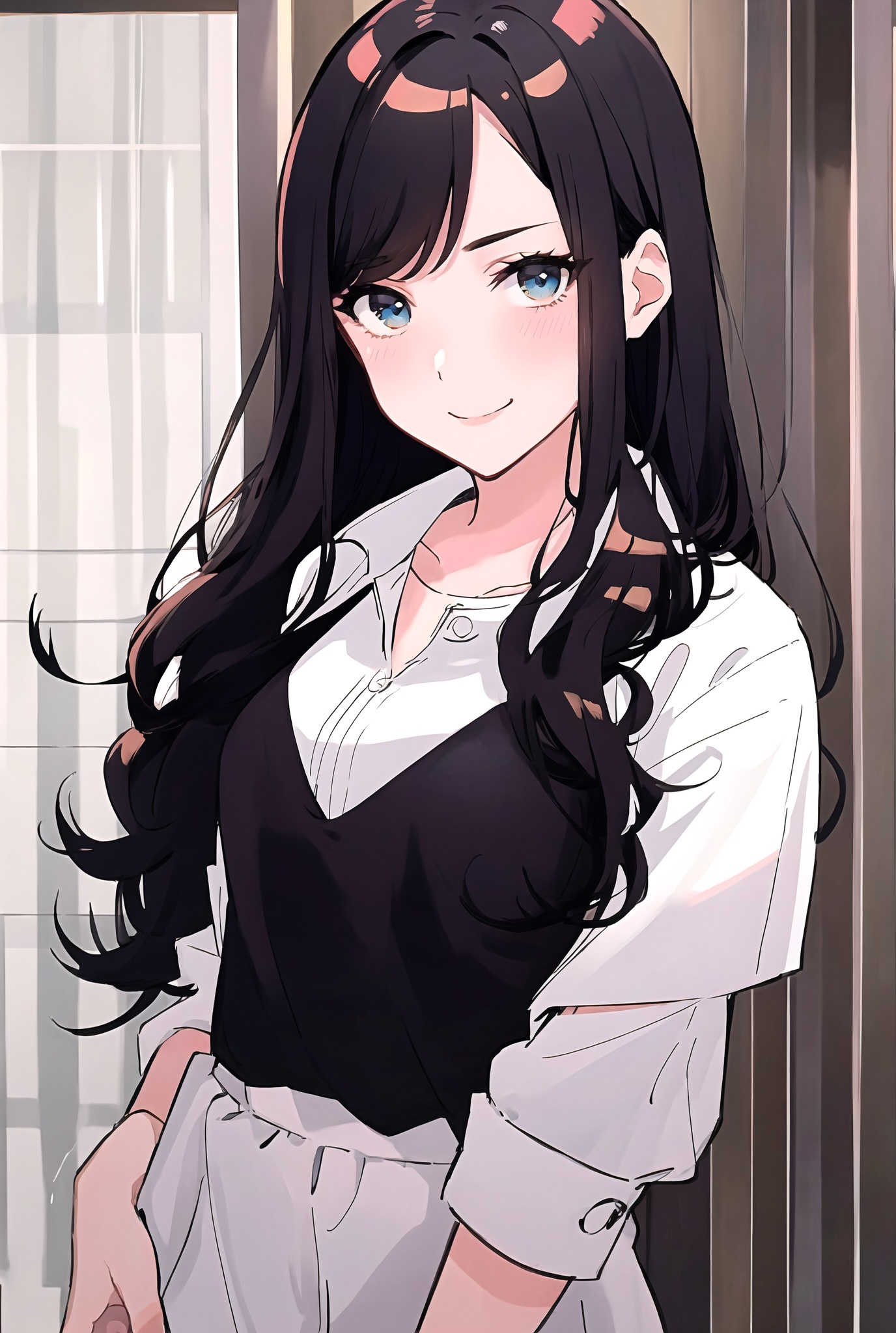 Portrait of beautiful girl playing badminton,  , on Tensor.Art