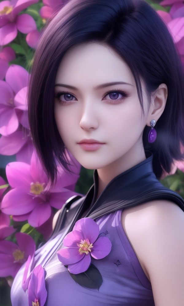 (,1girl, ,best quality, )<lora:346-DA-梦塔·雪谜城-成芊:0.8>,, ,masterpiece, (( , )),, realistic,science fiction,mole, ultra realistic 8k cg, ,tamari \(flawless\),     ,purple flower,       (()), (),