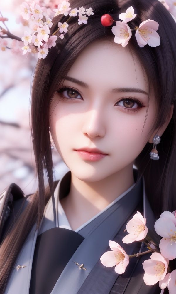 (,1girl, ,best quality, )<lora:346-DA-梦塔·雪谜城-成芊:0.6>,, ,masterpiece, (( , )),, realistic,science fiction,mole, ultra realistic 8k cg, ,tamari \(flawless\),   ,(,cherry blossoms,  ),