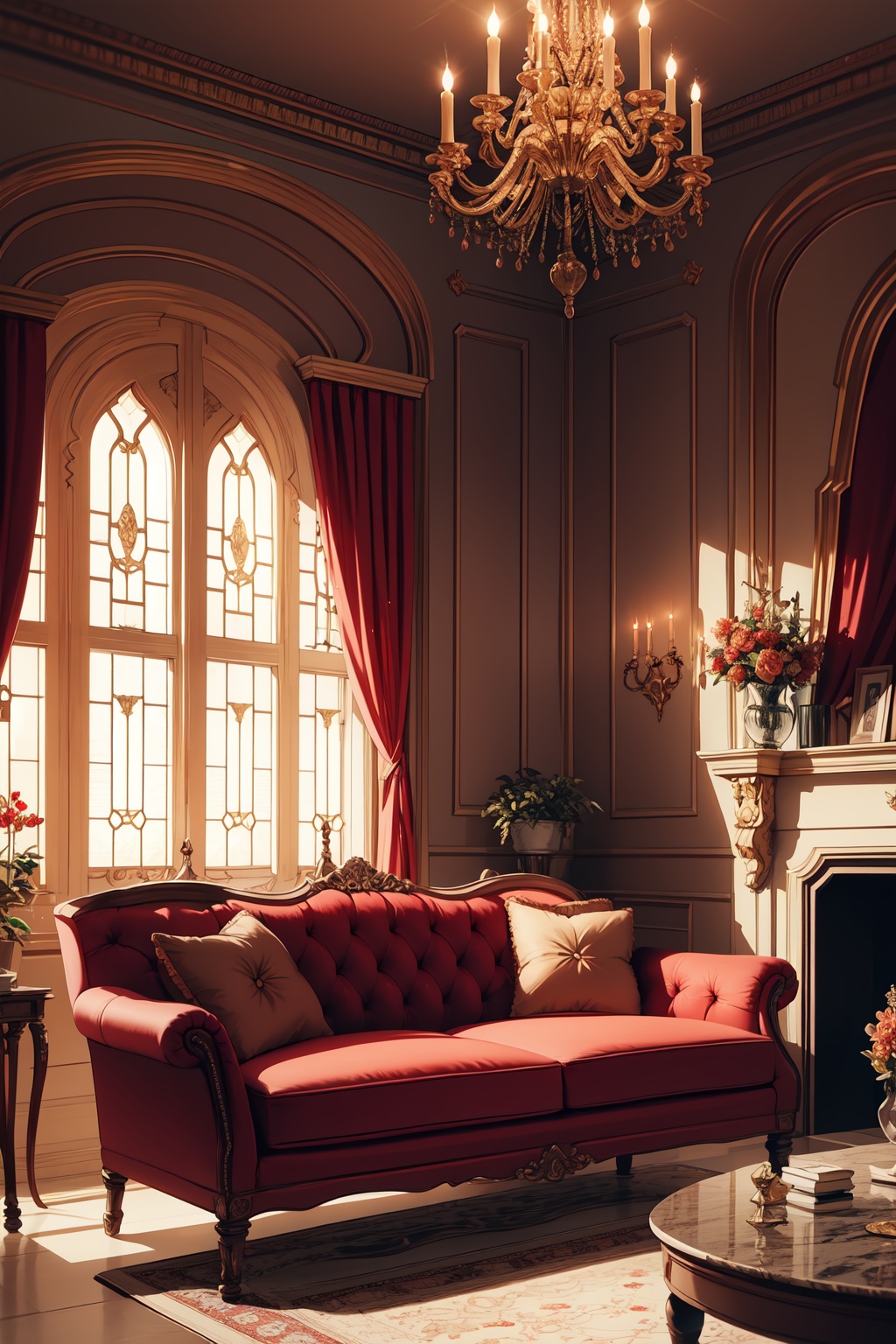 indoors,  ampire,  luxurious interior on Tensor.Art