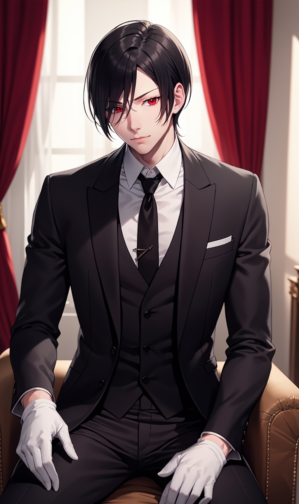 1boy,  solo,  Sebastian Michaelis on Tensor.Art