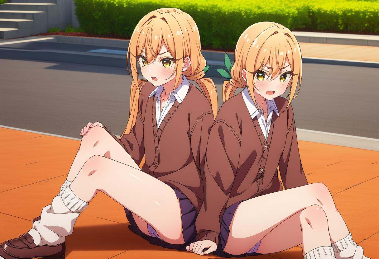 cameltoe,  panties,  sitting on Tensor.Art