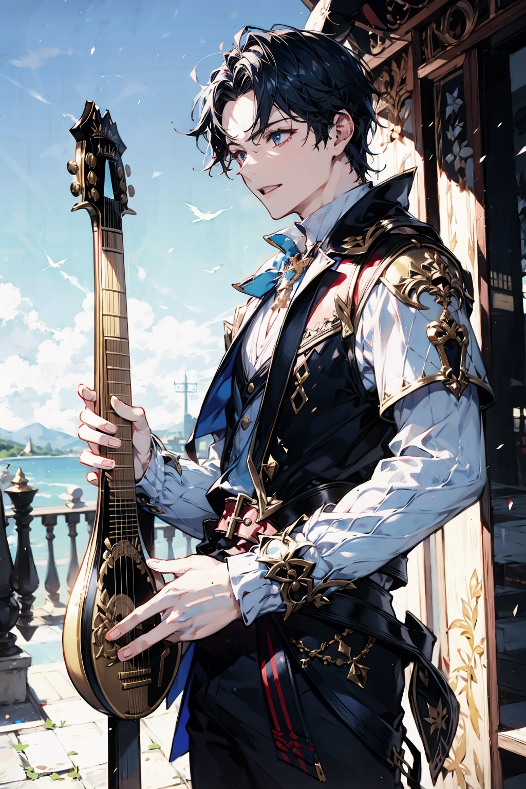  absurdres,incredibly absurdres,reality,realistic,,(solo:1.2),1boy,full_shot,bard,
