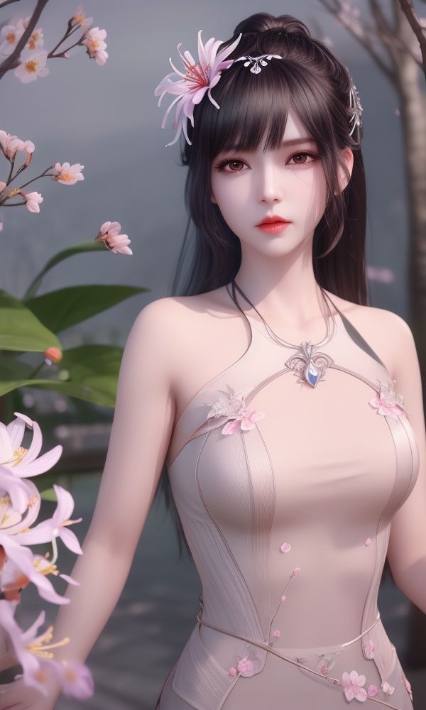 (,1girl, ,best quality, )<lora:349-DA-斗罗大陆-小舞-成年:0.7>,, ,masterpiece, (( , )),, realistic,science fiction,mole, ultra realistic 8k cg, ,tamari \(flawless\),     ,spider lily, lily \(flower\),cherry blossoms,plum blossoms, strawberry blossoms      (()), (),