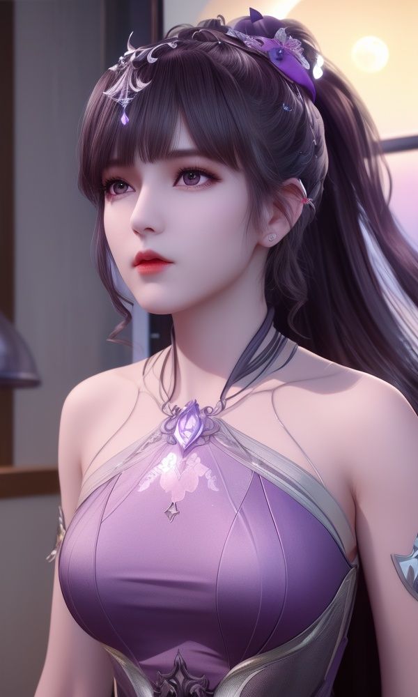 (,1girl, ,best quality, )<lora:349-DA-斗罗大陆-小舞-成年:0.8>,masterpiece, (( , )),, realistic,science fiction,mole, ultra realistic 8k cg, ,tamari \(flawless\),   ,moonlight,full moon, purple flower,       (()), (),