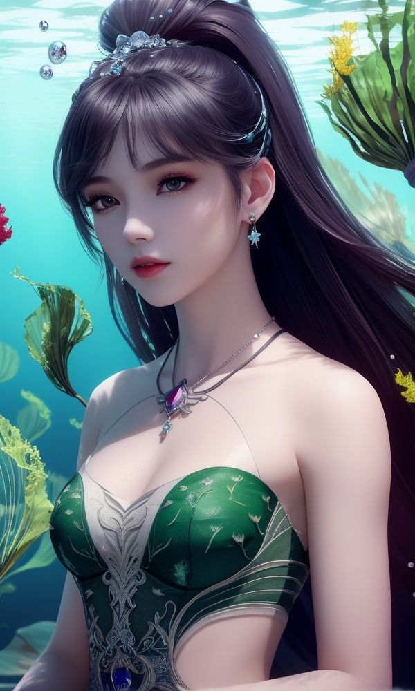 (,1girl, ,best quality, )<lora:349-DA-斗罗大陆-小舞-成年:0.6>,, ,masterpiece, ((((, solo,  , ,solo focus, seaweed,underwater, )))) ,ultra realistic 8k cg, flawless, clean, masterpiece, professional artwork, famous artwork, cinematic lighting, cinematic bloom, perfect face, beautiful face, (( , )),, dreamlike, unreal, science fiction, luxury, jewelry, diamond, gold, pearl, gem, sapphire, ruby, emerald, intricate detail, delicate pattern, charming, alluring, seductive, erotic, enchanting, hair ornament, necklace, earrings, bracelet, armlet,halo,(()),