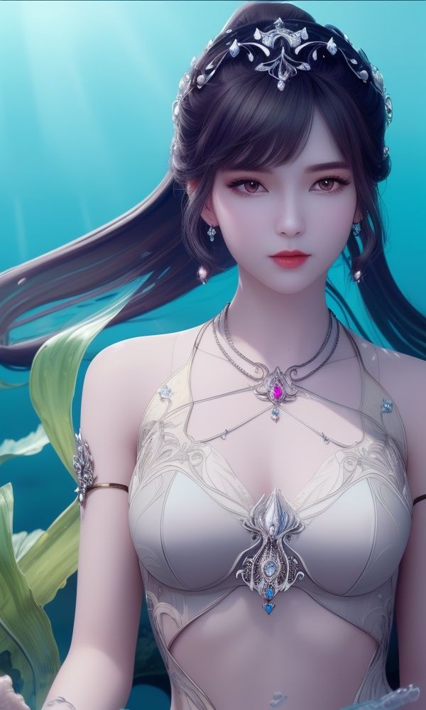 (,1girl, ,best quality, )<lora:349-DA-斗罗大陆-小舞-成年:0.8>,, ,masterpiece,((((1girl, solo,  , solo focus, seaweed,underwater, ))))    (()), (), ,ultra realistic 8k cg, flawless, clean, masterpiece, professional artwork, famous artwork, cinematic lighting, cinematic bloom, perfect face, beautiful face, (( , )),, dreamlike, unreal, science fiction, luxury, jewelry, diamond, gold, pearl, gem, sapphire, ruby, emerald, intricate detail, delicate pattern, charming, alluring, seductive, erotic, enchanting, hair ornament, necklace, earrings, bracelet, armlet,halo,