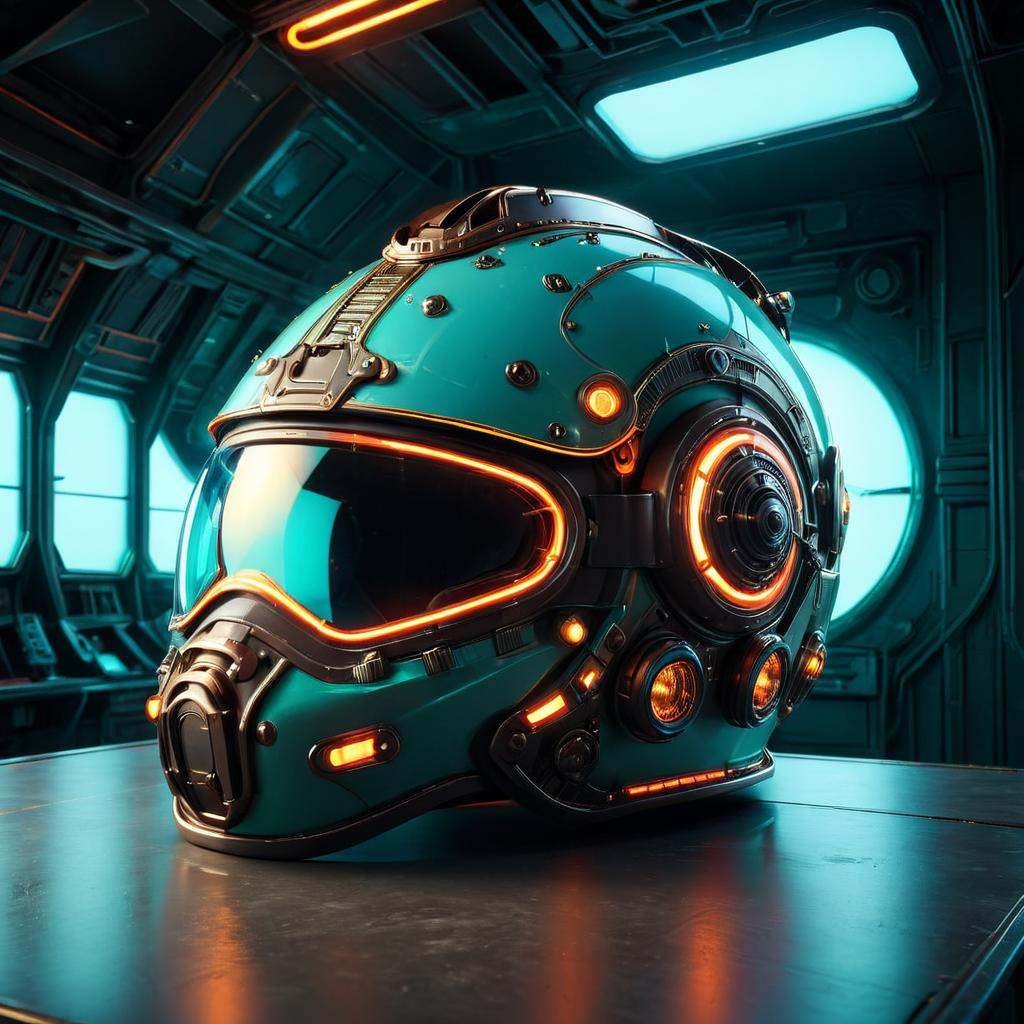 futuristic helmet,  in space hangar,  dim light by nocor1i8 on Tensor.Art