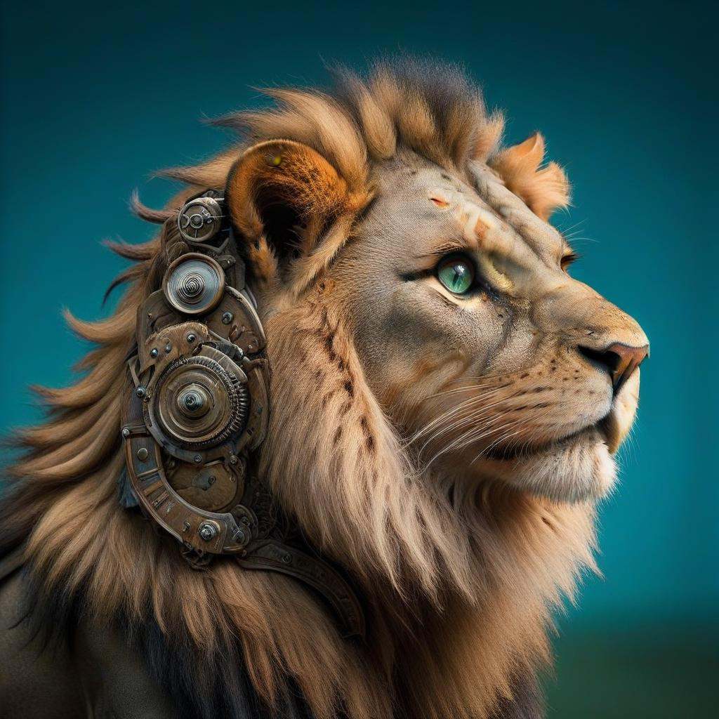 a ste4mpunk lion by nocor1i8 on Tensor.Art