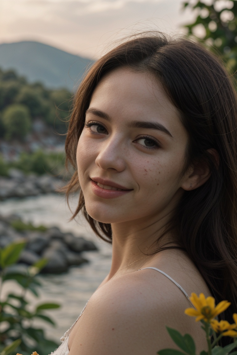 photorealistic,  ultra-detailed,  vibrant photography of a woman in nature on Tensor.Art