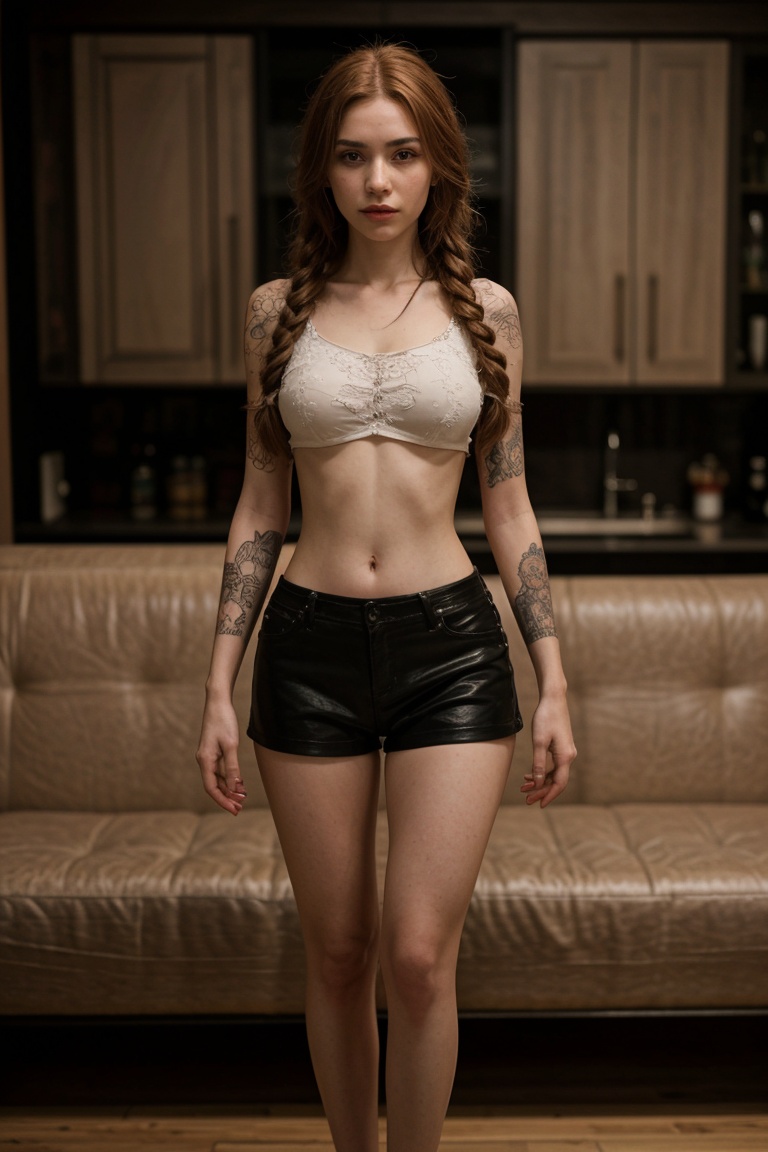 an steampunk girl at a party,  ,  small breast on Tensor.Art