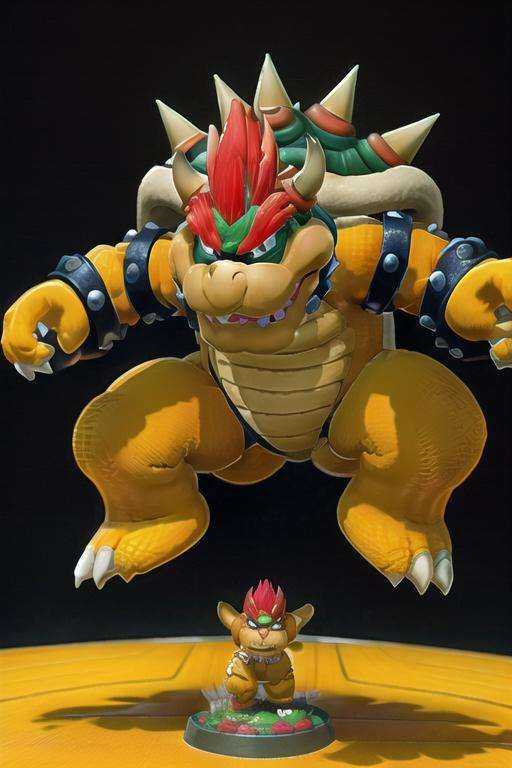 <lora:Bowser:1>, bowser, jumping, masterpiece, best quality