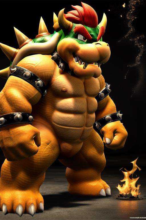 modelshoot style, (extremely detailed 8k wallpaper), bowser nude, Intricate, High Detail, dramatic