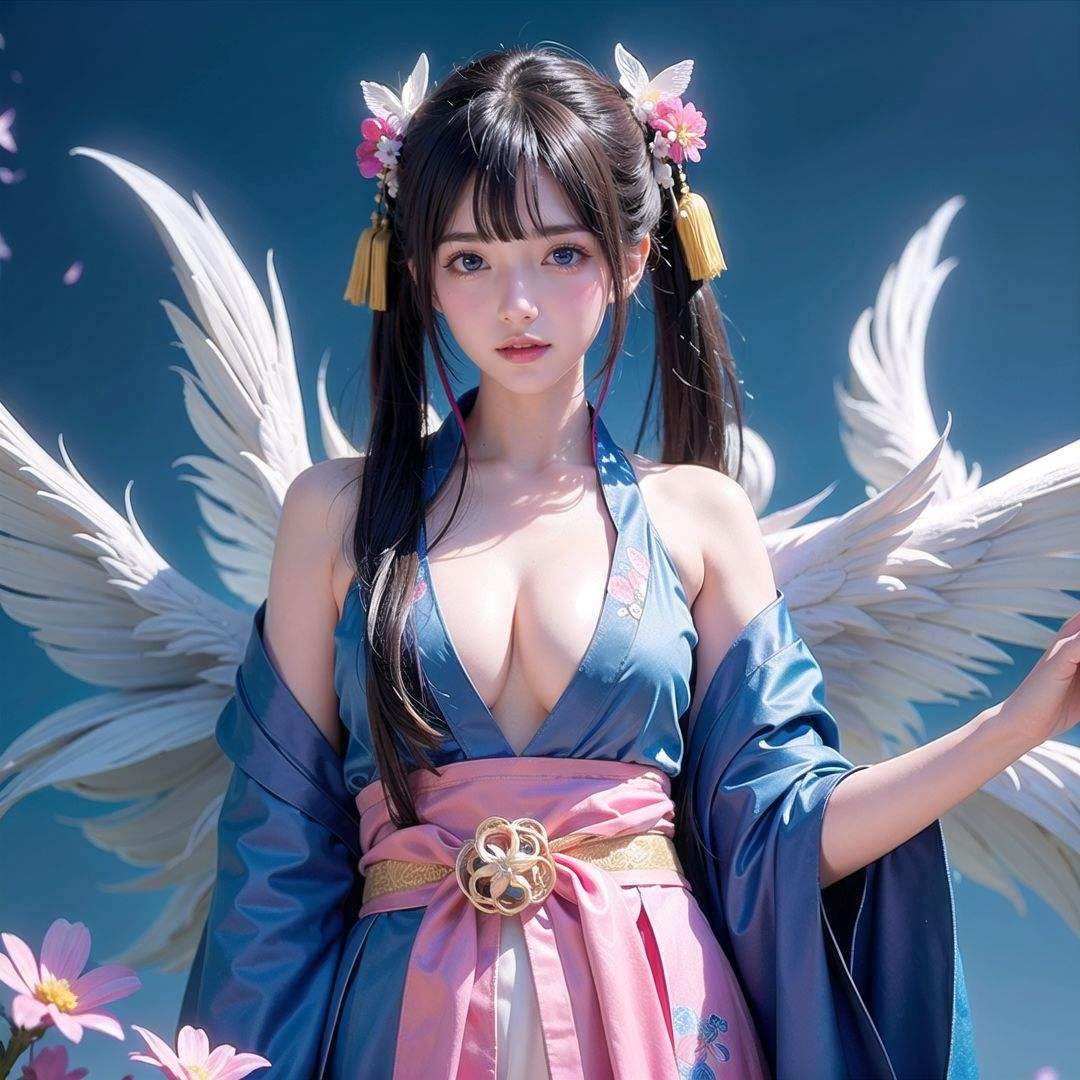 1girl,  bare_shoulders,  cleavage on Tensor.Art