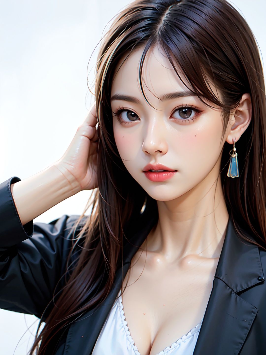 1girl,face,white background