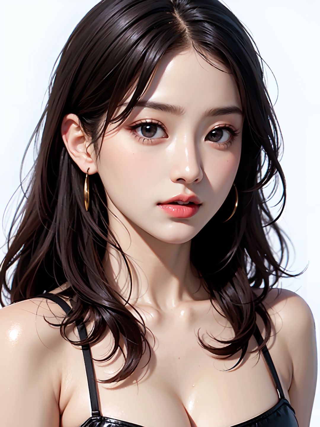 1girl,  face,  white background on Tensor.Art