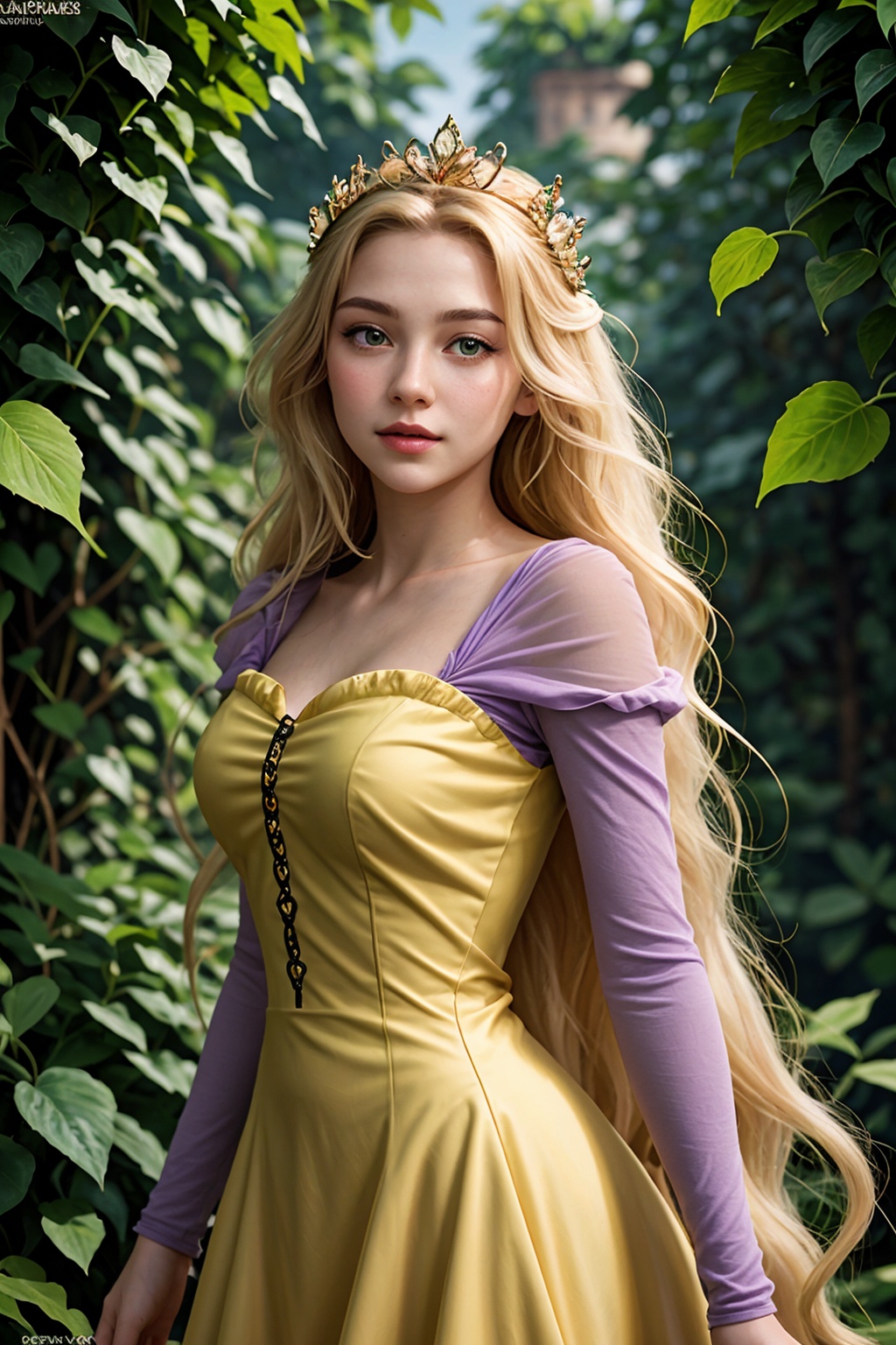 Flower Princess,  Rapunzel,  Beautiful on Tensor.Art