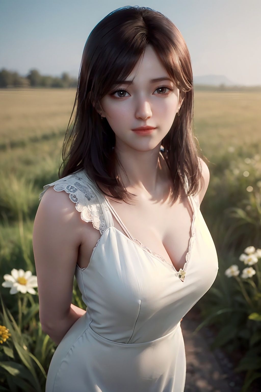 solo,  full body,  large breasts on Tensor.Art