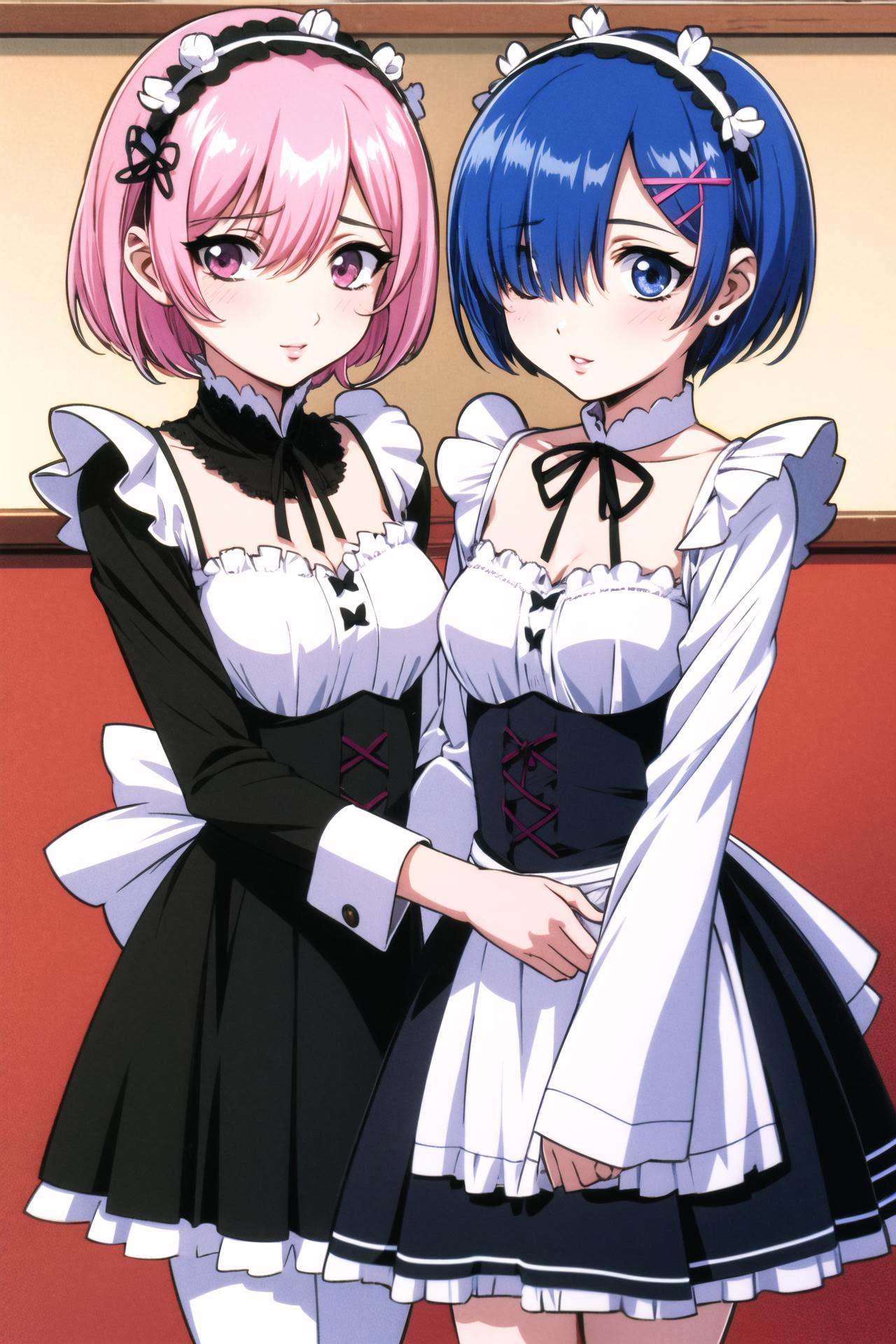 ram (re:zero),  multiple girls,  2girls on Tensor.Art