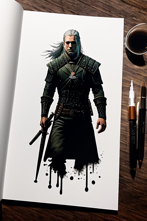 witcher ink on Tensor.Art