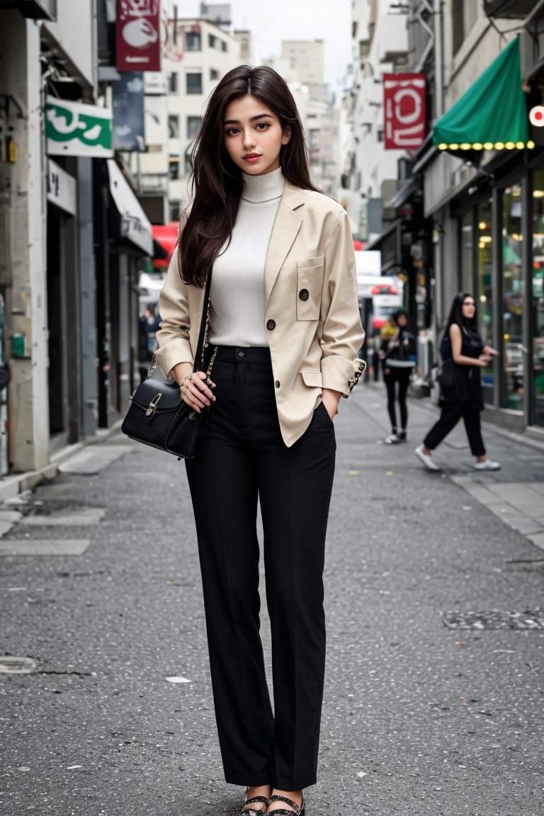 Nasrin,  an 18-year-old Iranian girl,  showcases her urban fashion style with a touch of Iranian flair. She wears a trendy...
