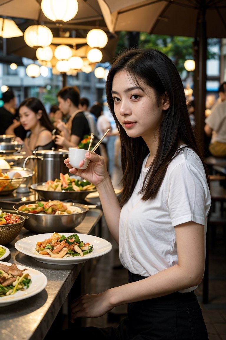 Nguyen,  an 18-year-old Vietnamese girl,  embarks on a dynamic street food adventure. She indulges in a variety of delicio...