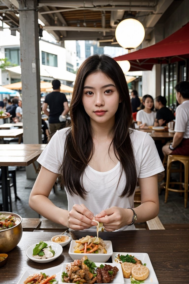 Nguyen,  an 18-year-old Vietnamese girl,  embarks on a dynamic street food adventure. She indulges in a variety of delicio...