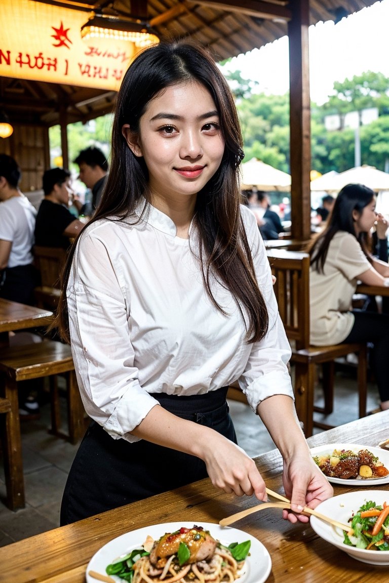 Nguyen,  an 18-year-old Vietnamese girl,  embarks on a dynamic street food adventure. She indulges in a variety of delicio...