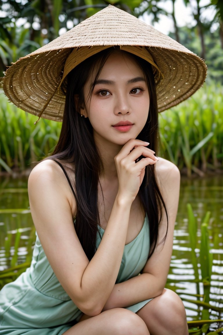 RAW photo,  the most beautiful woman in the world on a bed,  with a seductive looking at the camera on Tensor.Art