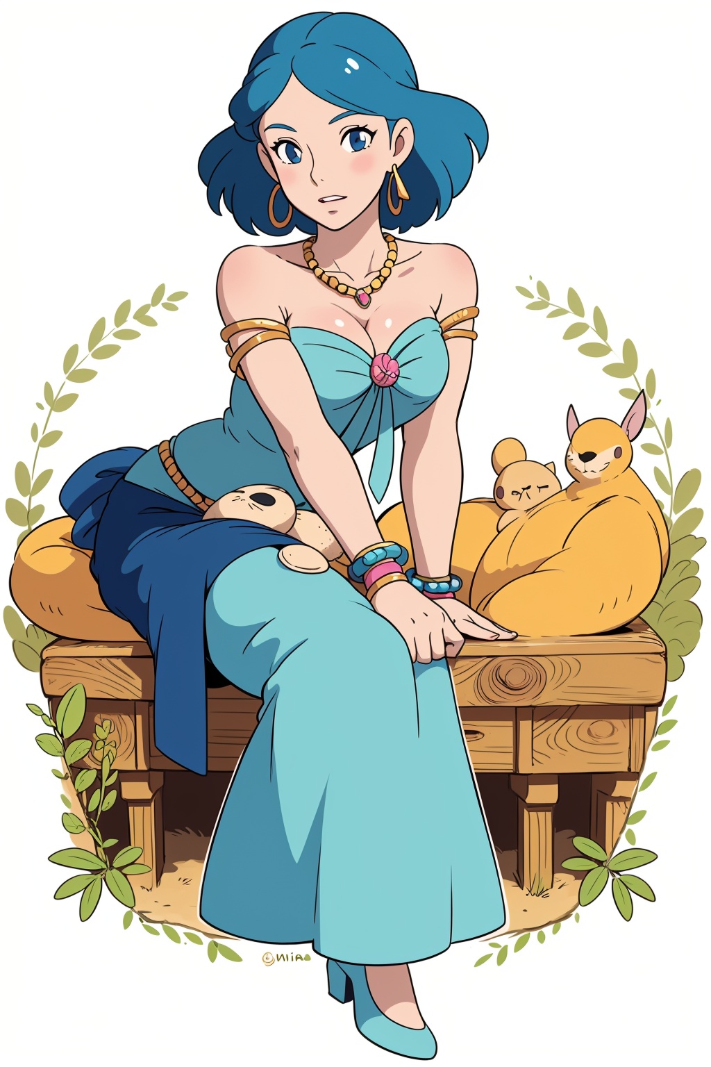 sexy lady,  large breast,  cleavage on Tensor.Art