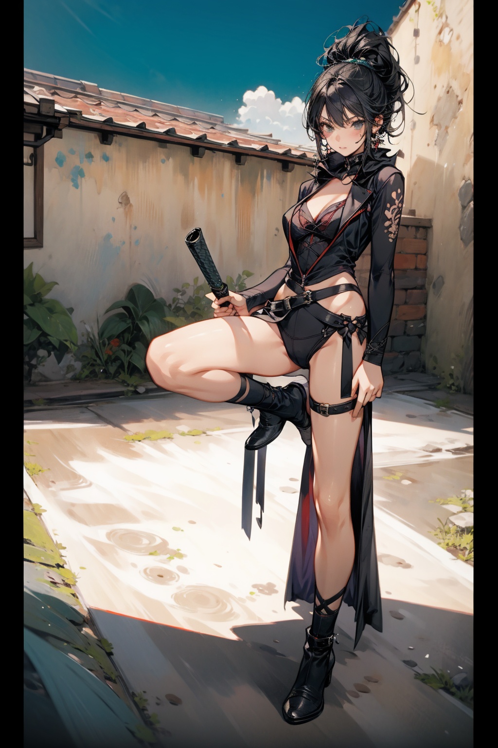  absurdres,incredibly absurdres,reality,realistic,,(solo:1.2),1girl,full_shot, assassin