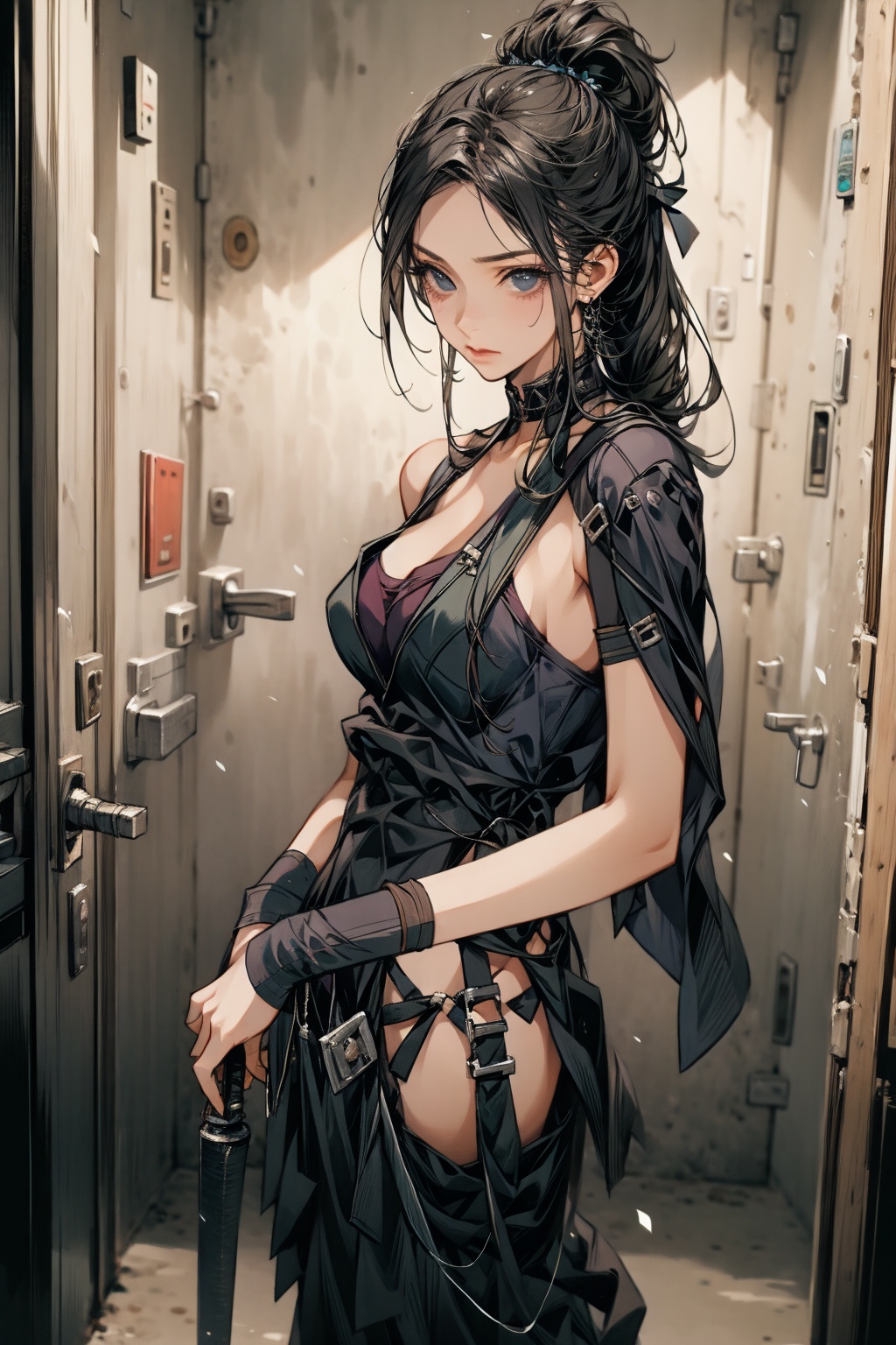  absurdres,incredibly absurdres,reality,realistic,,(solo:1.2),1girl,full_shot, assassin