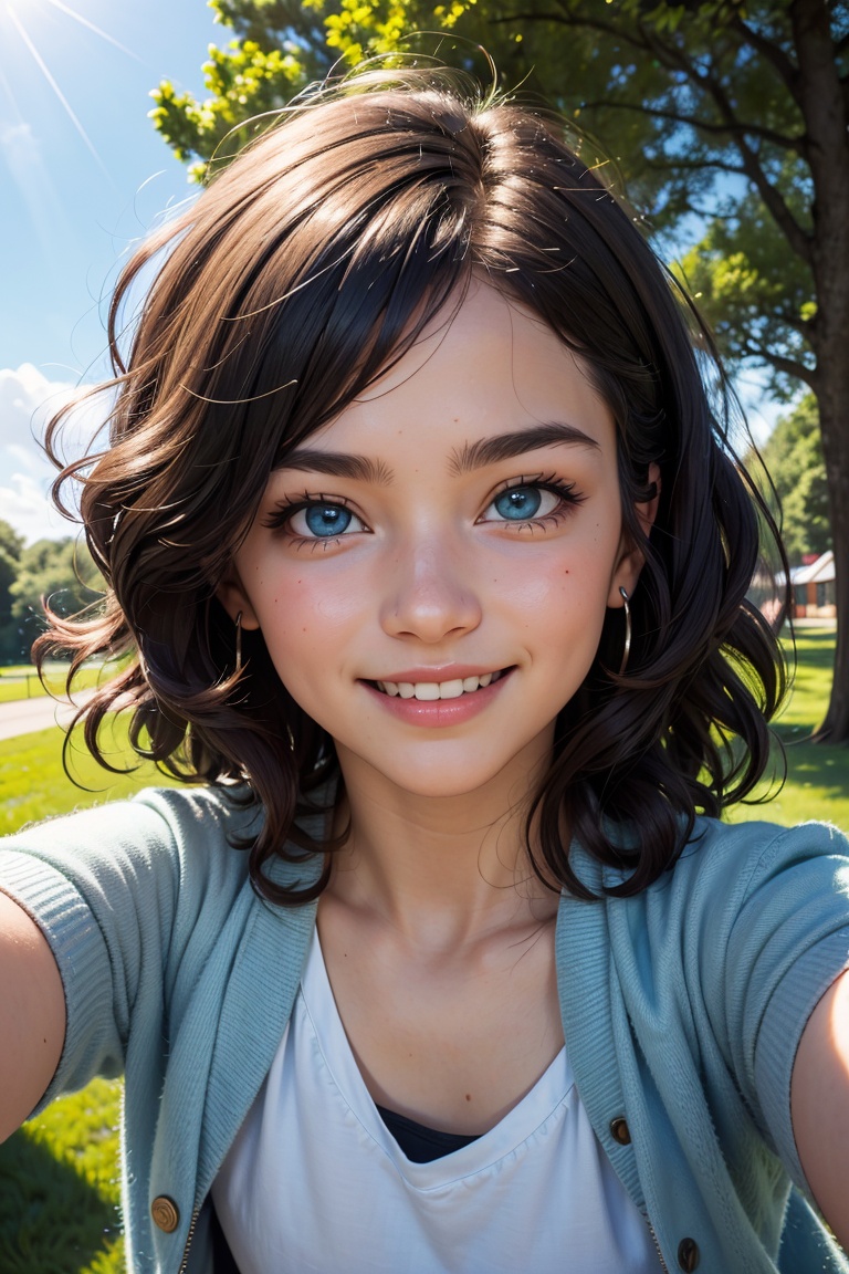 beautiful detailed face,  cute smile,  outdoor on Tensor.Art