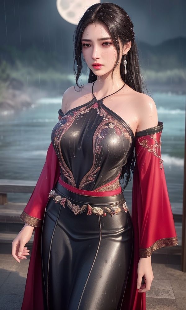 (,1girl, ,best quality, )<lora:354-DA-遮天-林佳:0.7>,, ,ultra realistic 8k cg, flawless,  tamari \(flawless\), professional artwork, famous artwork, cinematic lighting, cinematic bloom, perfect face, beautiful face, (( , )),, dreamlike, unreal, science fiction,  luxury, jewelry, diamond, pearl, gem, sapphire, ruby, emerald, intricate detail, delicate pattern, charming, alluring, seductive, erotic, enchanting, hair ornament, necklace, earrings, bracelet, armlet,halo,masterpiece, (( , )),, realistic,science fiction,mole,   ,cherry blossoms,wet clothes,lace, lace trim,   lace-trimmed legwear,(((Best quality, masterpiece, ultra high res, (photorealistic:1.4), raw photo, 1girl, wet clothes, rain, sweat, ,wet, night, moon,  )))  (()), (),