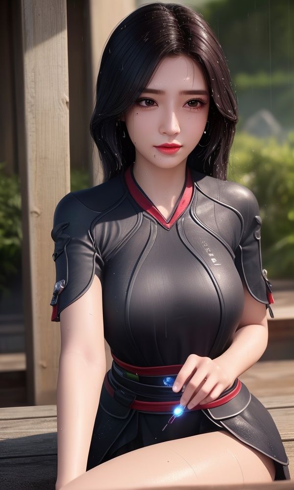 (,1girl, ,best quality, )<lora:354-DA-遮天-林佳:0.8>,, ,masterpiece, (( , )),, realistic,science fiction,mole, ultra realistic 8k cg, ,tamari \(flawless\),     ,eyelashes,magic,hydrokinesis,sweat, wet, rain, ,       (()), (),