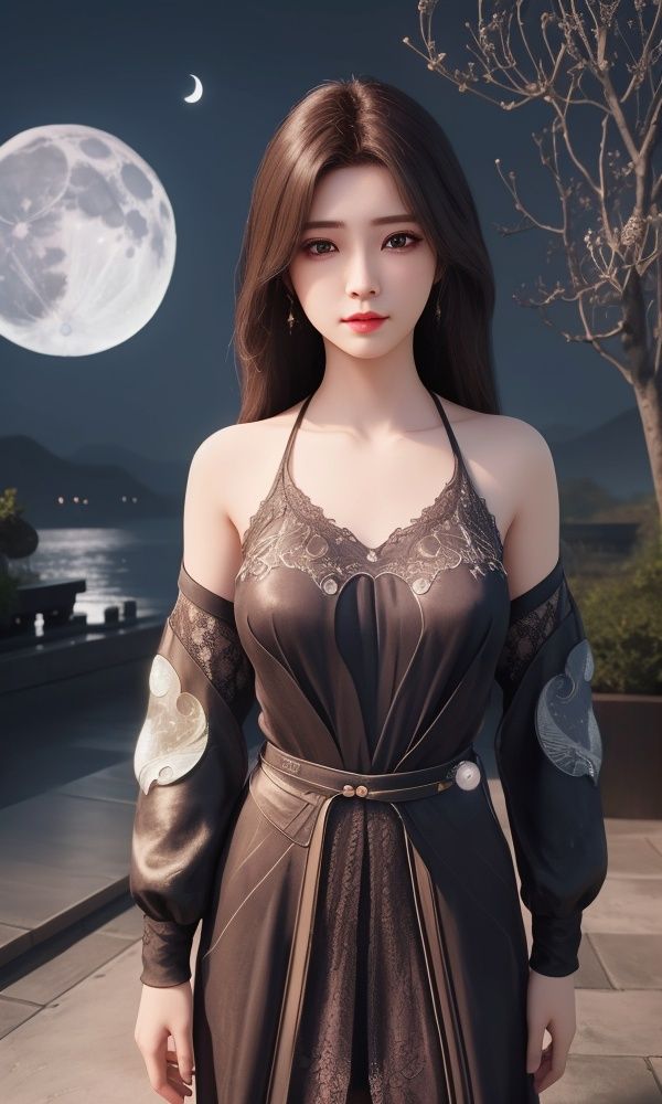 (,1girl, ,best quality, )<lora:354-DA-遮天-林佳:0.8>,, ,masterpiece, (( , )),, realistic,science fiction,mole, ultra realistic 8k cg, ,tamari \(flawless\),     ,(()), (),  ,see-through, lace, (((, solo, moon, , bare_tree, )))(()),
