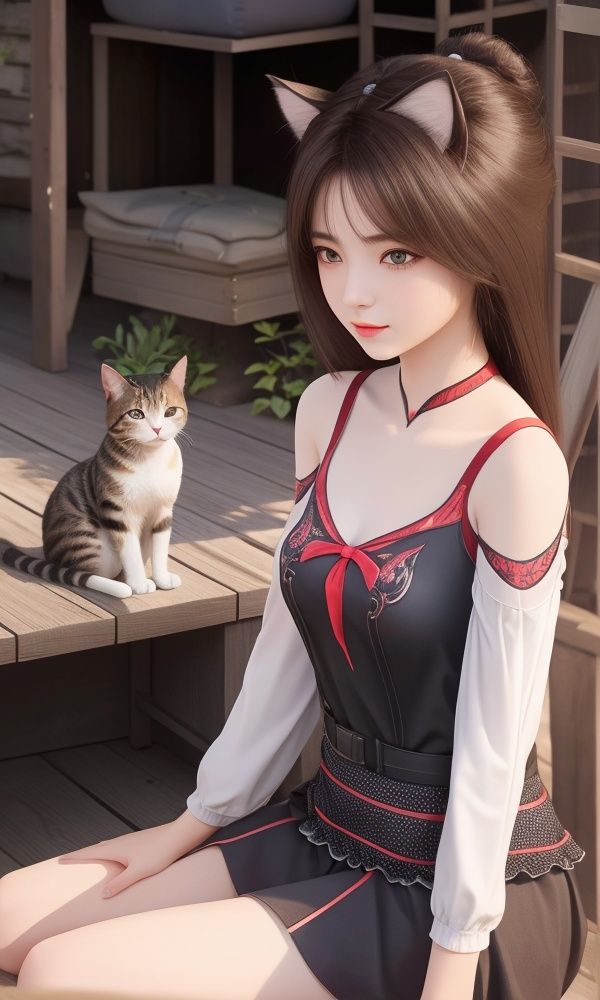 (,1girl, ,best quality, )<lora:354-DA-遮天-林佳:0.8>masterpiece,best quality,ultra high res,(()),, art,Cat,1girl,