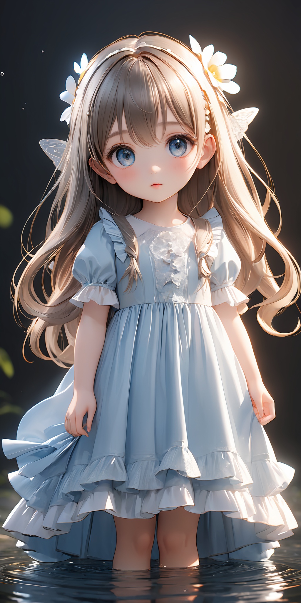  best_quality, extremely detailed details,loli,solo,1 girl,full_body,
pretty face,extremely delicate and beautiful girls,(beautiful detailed eyes),very_long_hair,cuteface,babyface,bare_foot,white_background,
cute0000,bl-ku,

 Highest picture quality, masterpiece, exquisite CG, exquisite and complicated hair accessories, big watery eyes, highlights, natural light, Super realistic, cinematic lighting texture, absolutely beautiful, 3D max, vray, c4d, ue5, corona rendering, redshift, octane rendering, （Show whole body）, （all body）,