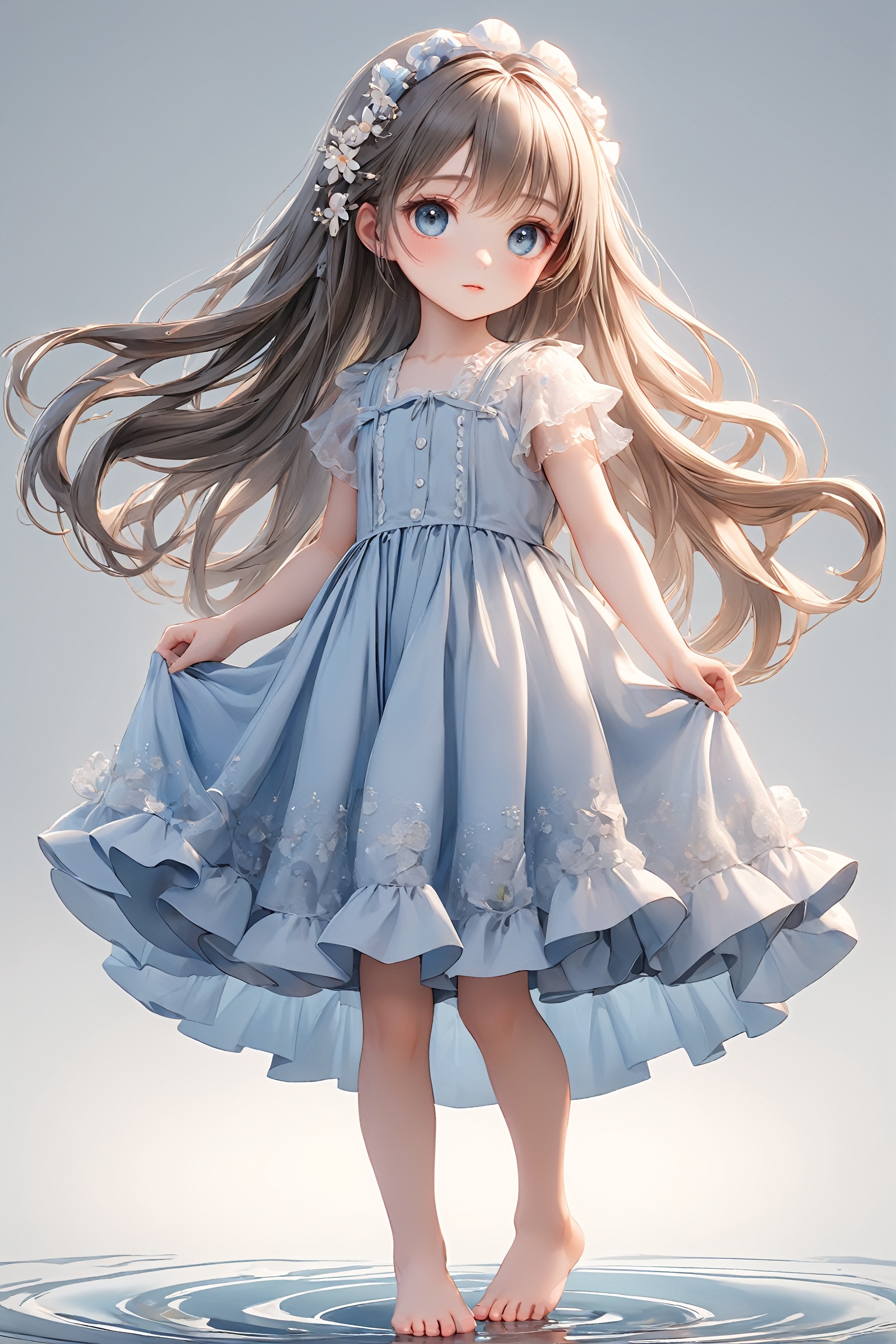  best_quality, extremely detailed details,loli,solo,1 girl,full_body,
pretty face,extremely delicate and beautiful girls,(beautiful detailed eyes),very_long_hair,cuteface,babyface,bare_foot,white_background,
cute0000,bl-ku,

 Highest picture quality, masterpiece, exquisite CG, exquisite and complicated hair accessories, big watery eyes, highlights, natural light, Super realistic, cinematic lighting texture, absolutely beautiful, 3D max, vray, c4d, ue5, corona rendering, redshift, octane rendering, （Show whole body）, （all body）,