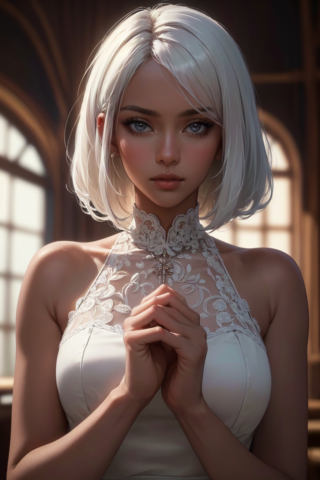1girl,  solo,  dark skin on Tensor.Art