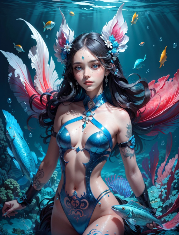 a girl,  scale,  masterpiece on Tensor.Art