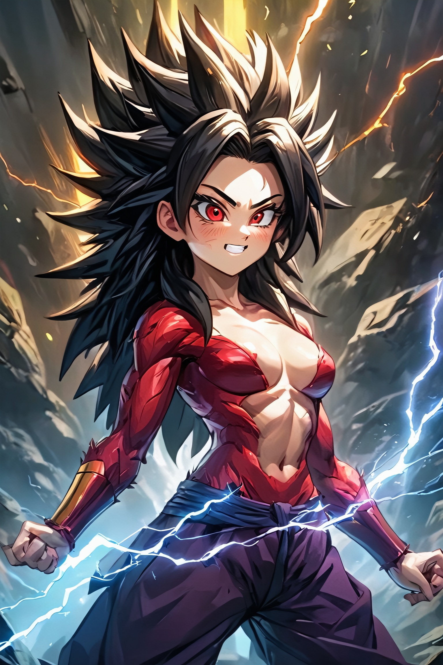 uWudemon,  young anime girl,  arch lightning on Tensor.Art