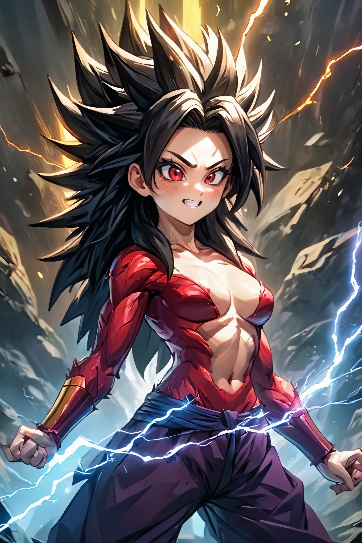 uWudemon,  young anime girl,  arch lightning on Tensor.Art