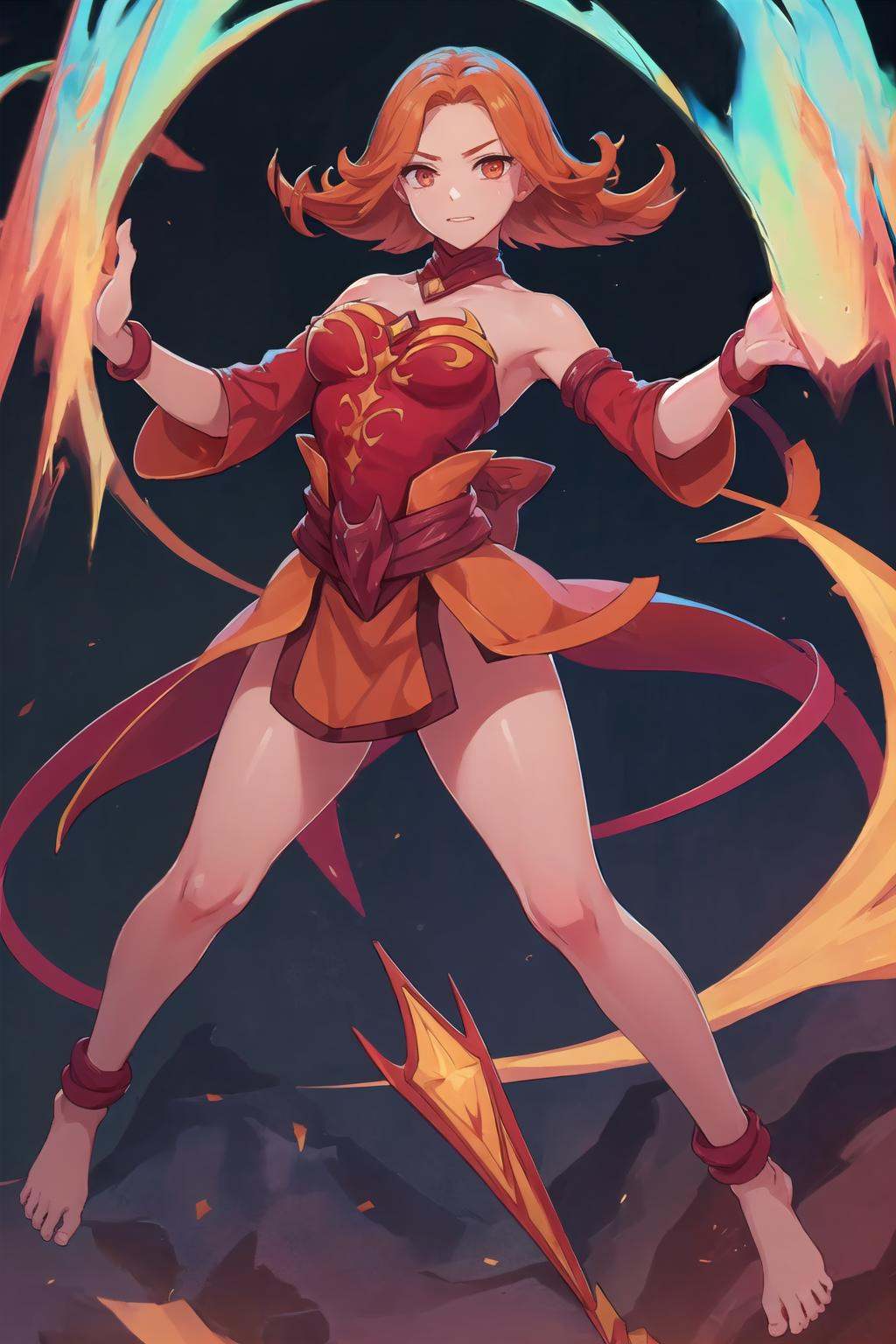 lina,  bare legs on Tensor.Art