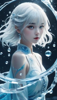 1girl,white hair,glow,1girl,magic circle,horoscope chart,(Masterpiece, high quality, best quality, official art, beauty and aesthetics:1.2),water,ice and water,water ring,the ink ring surrounds the girl (lingering:1.2) and is a bit of a circular magic,ice,1girl,(ink splash:1.2),solo,looking at viewer,(white chinese clothes:0.8),(extremely chinese colorful ink:1.4),kung fu,floating water,space,simple background,((extremely detailed ink background)),((flat color)),{{ink splashing}},frost nova,ice circle,
