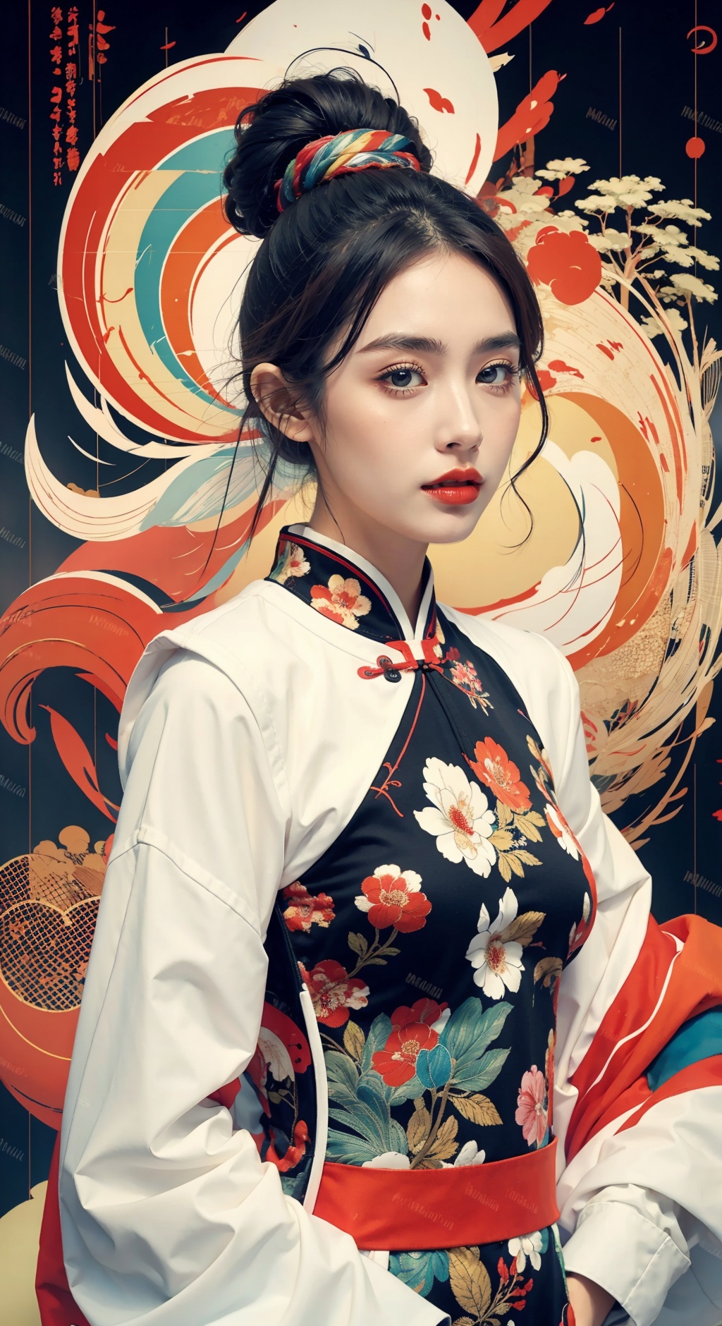 1girl,upper body,Multicolored,Chinese <lora:tifa Chinese mythology_20230713234513:1> <lora:Multicolored-BOX-wxcg_V2.0:0.4>
