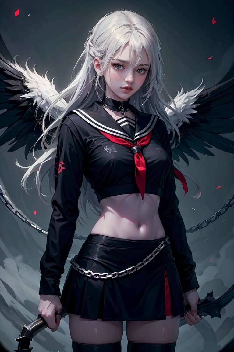 Epic CG masterpiece,  a woman dressed in an angelic outfit in chains,  delicate face on Tensor.Art