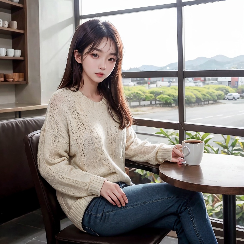 (Hana),  18yo,  (a beautiful South Korean college girl) on Tensor.Art