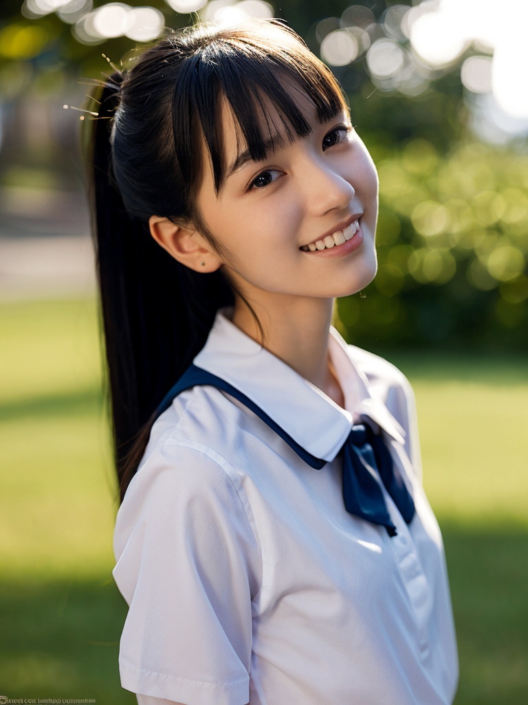 a perfect full-body portrait photo of a Japanese Top model,  upper body framing, on Tensor.Art